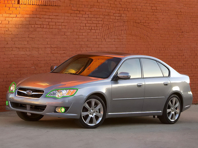 subaru legacy 2008-2009 Headlight Protection Installation Location