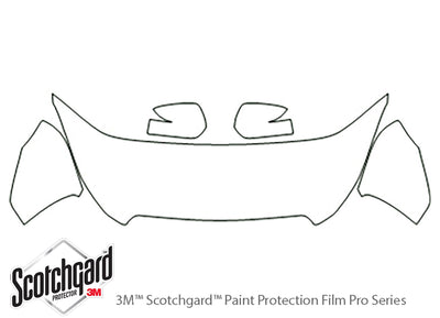 legacy 3M Clear Bra Hood Precut PPF Diagram