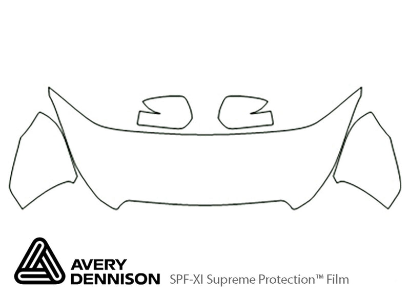 legacy Avery Dennison Clear Bra Hood Precut PPF Diagram
