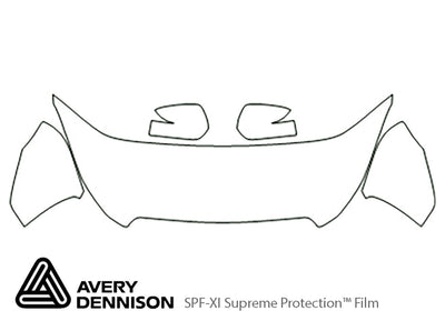 legacy Avery Dennison Clear Bra Hood Precut PPF Diagram