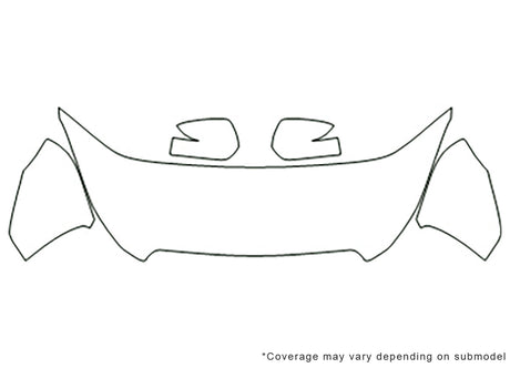 legacy Avery Dennison Clear Bra Hood Precut PPF Diagram