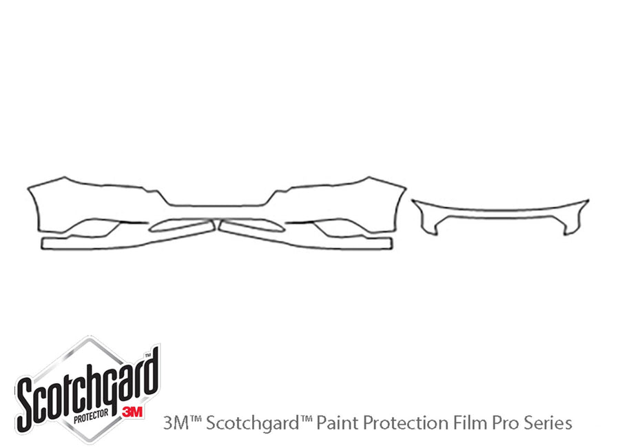 legacy 3M Clear Bra Bumper Precut PPF Diagram