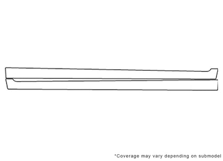 legacy Avery Dennison Clear Bra Door Cup Precut PPF Diagram