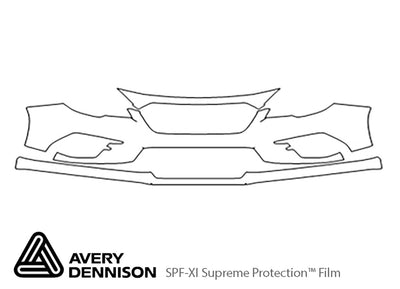 legacy Avery Dennison Clear Bra Bumper Precut PPF Diagram