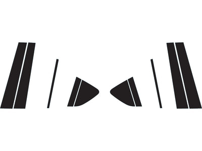 subaru legacy 2020-2024 Carbon Fiber Pillar Trim Diagram