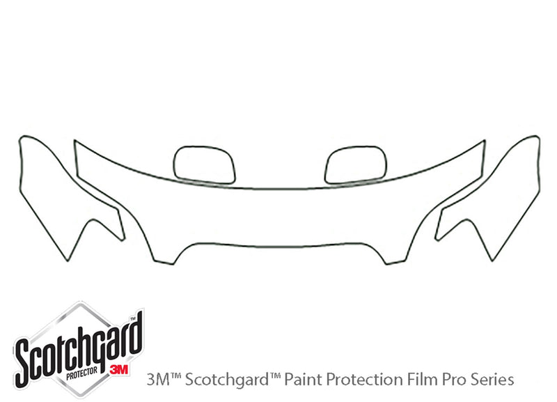 outback 3M Clear Bra Hood Precut PPF Diagram