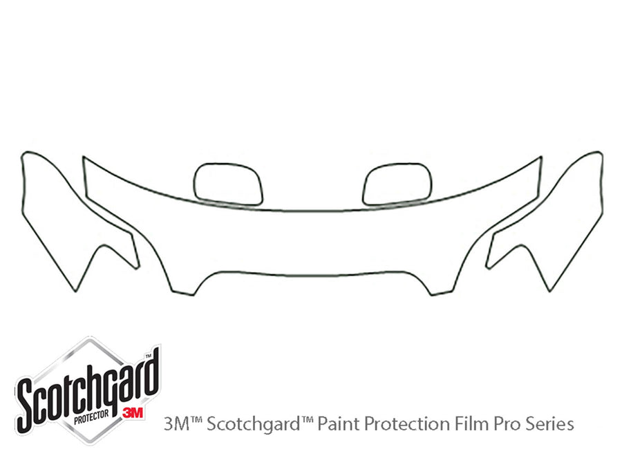 outback 3M Clear Bra Hood Precut PPF Diagram