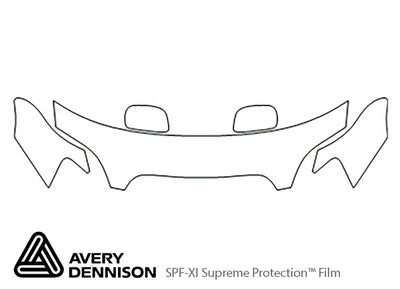 outback Avery Dennison Clear Bra Hood Precut PPF Diagram
