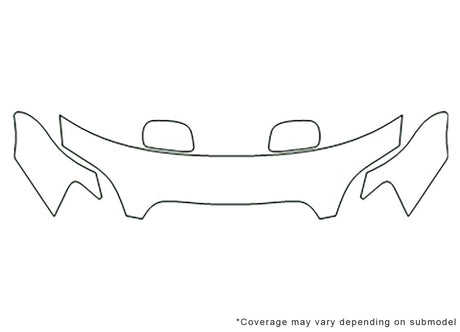 outback 3M Clear Bra Hood Precut PPF Diagram