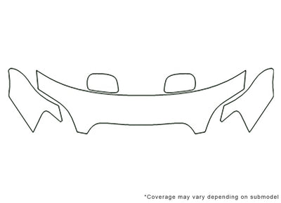 outback Avery Dennison Clear Bra Hood Precut PPF Diagram