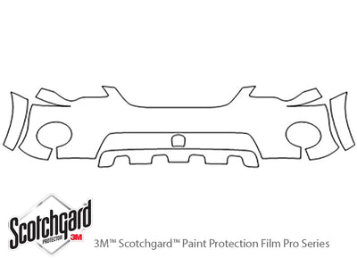 outback 3M Clear Bra Bumper Precut PPF Diagram