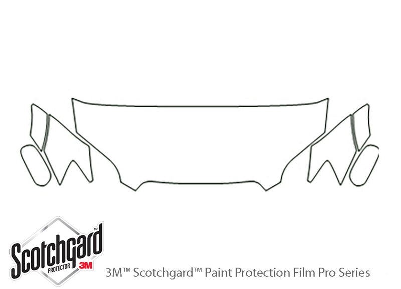 outback 3M Clear Bra Hood Precut PPF Diagram