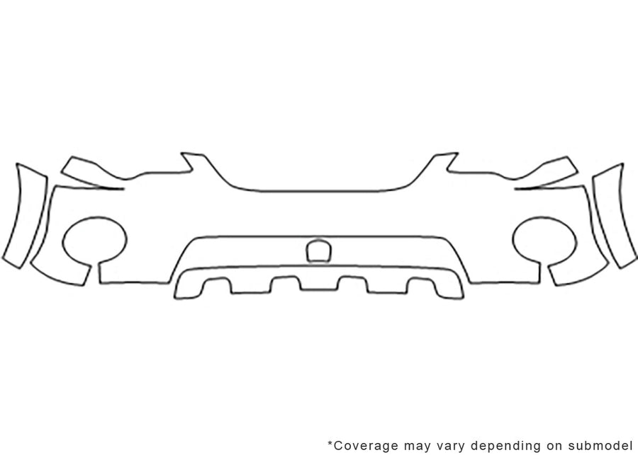 outback 3M Clear Bra Bumper Precut PPF Diagram