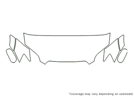 outback 3M Clear Bra Hood Precut PPF Diagram