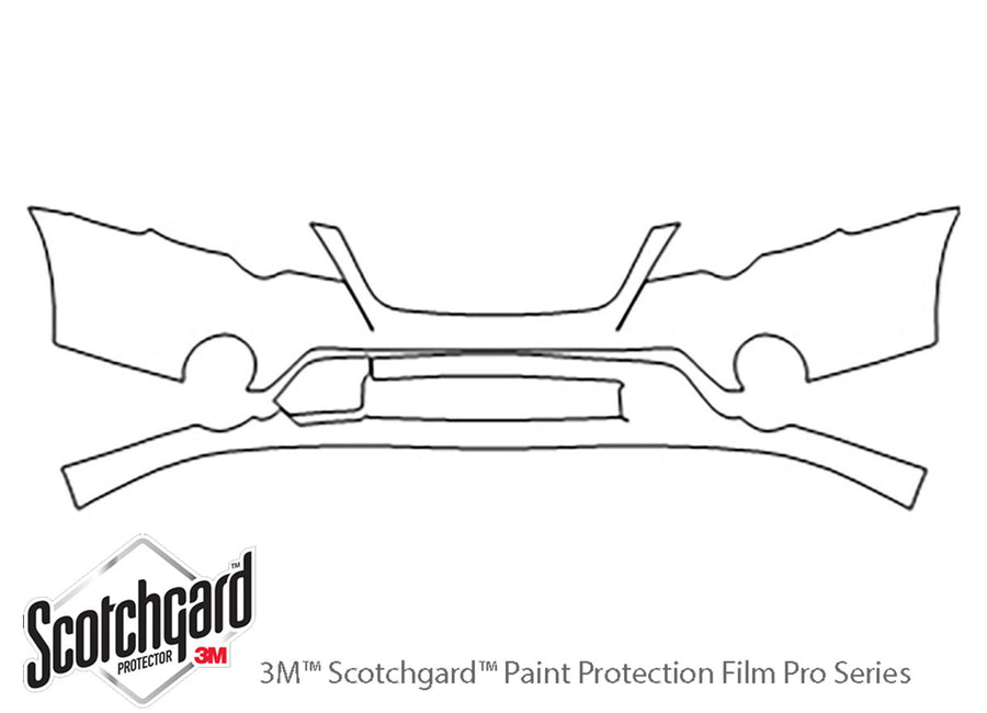 outback 3M Clear Bra Bumper Precut PPF Diagram
