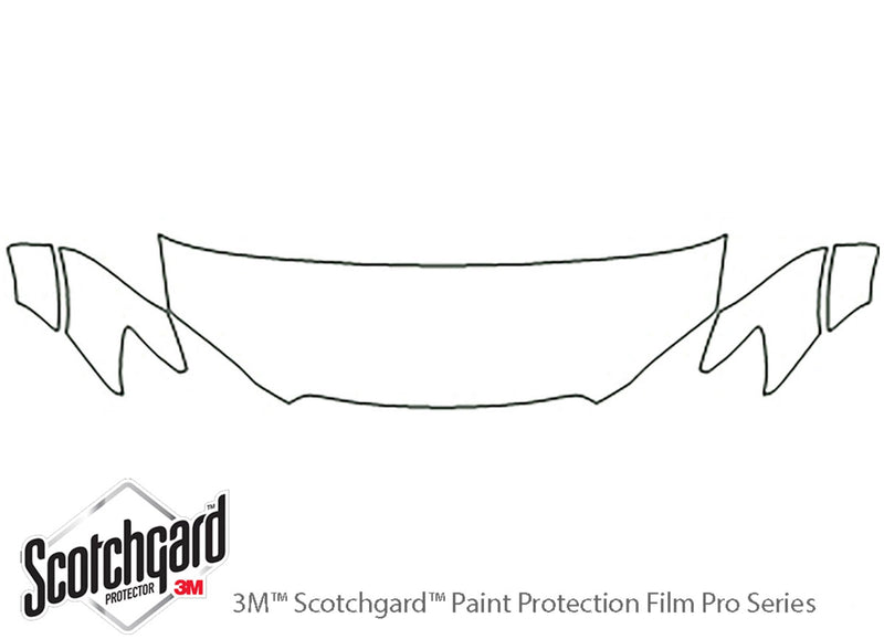 outback 3M Clear Bra Hood Precut PPF Diagram