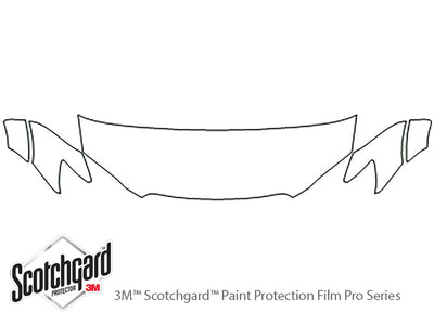 outback 3M Clear Bra Hood Precut PPF Diagram