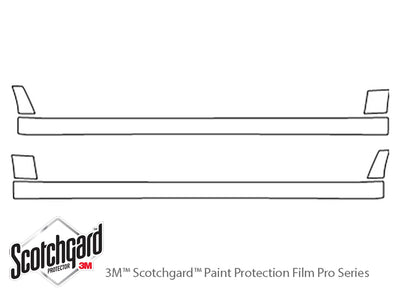 outback 3M Clear Bra Door Cup Precut PPF Diagram