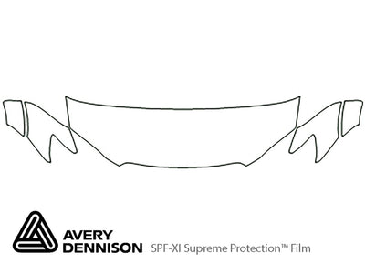 outback Avery Dennison Clear Bra Hood Precut PPF Diagram