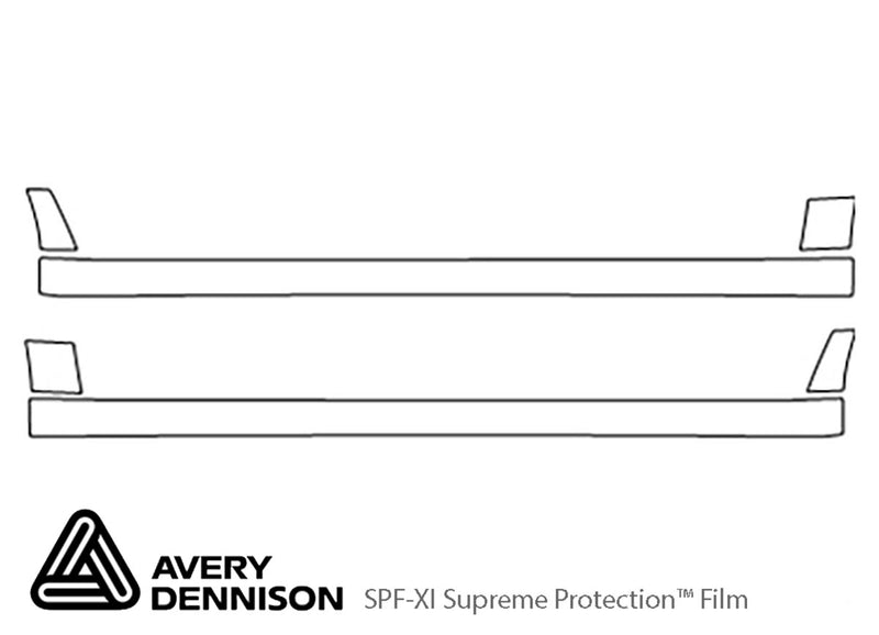 outback Avery Dennison Clear Bra Door Cup Precut PPF Diagram