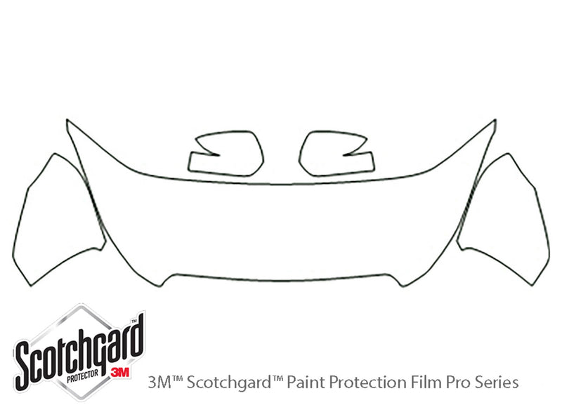 outback 3M Clear Bra Hood Precut PPF Diagram