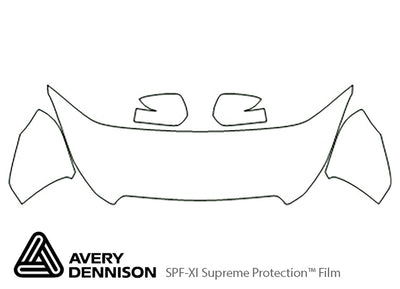 outback Avery Dennison Clear Bra Hood Precut PPF Diagram
