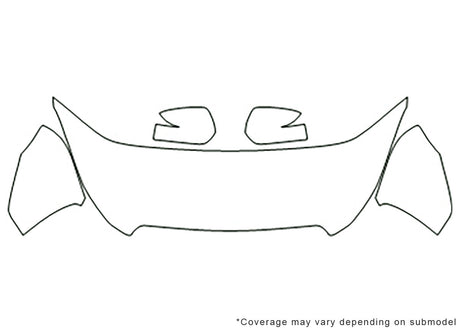outback Avery Dennison Clear Bra Hood Precut PPF Diagram