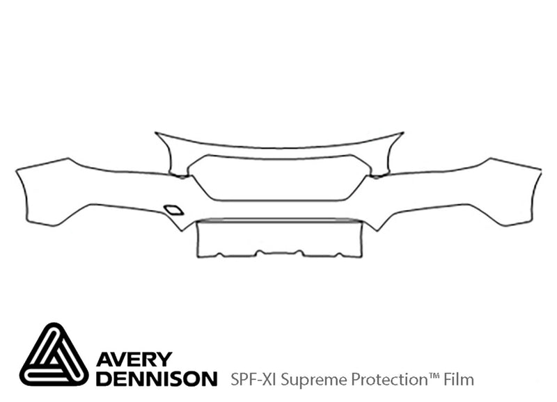 outback Avery Dennison Clear Bra Bumper Precut PPF Diagram