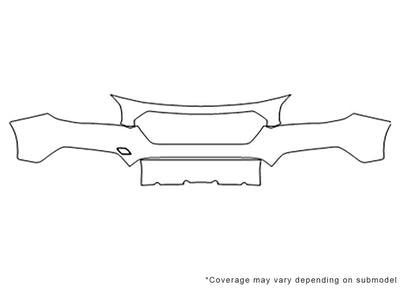 outback 3M Clear Bra Bumper Precut PPF Diagram