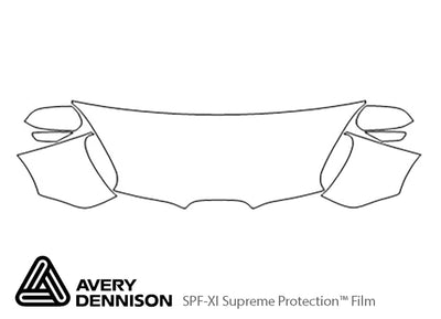 tribeca Avery Dennison Clear Bra Hood Precut PPF Diagram