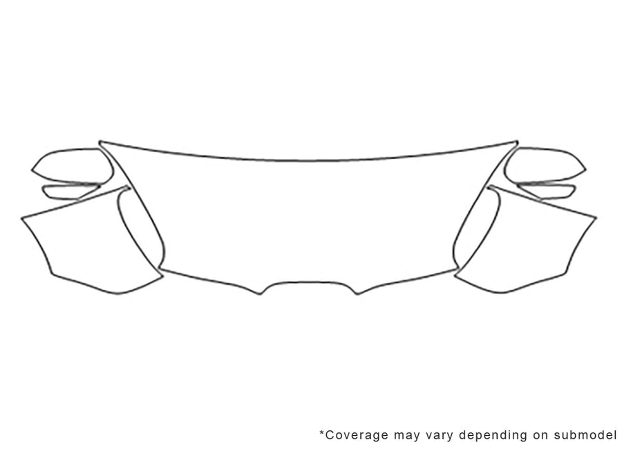 tribeca 3M Clear Bra Hood Precut PPF Diagram
