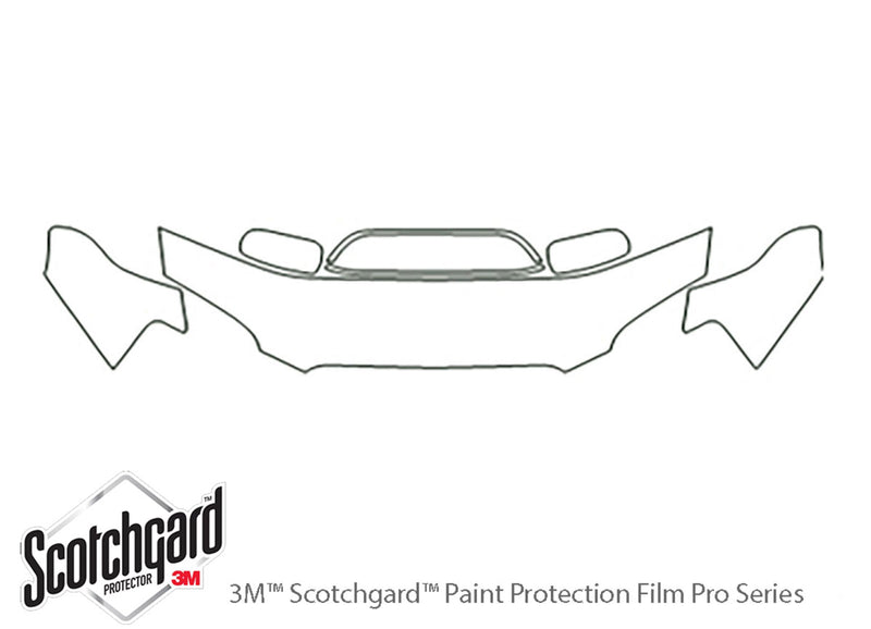 wrx 3M Clear Bra Hood Precut PPF Diagram