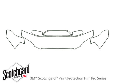 wrx 3M Clear Bra Hood Precut PPF Diagram