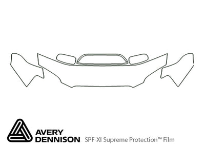 wrx Avery Dennison Clear Bra Hood Precut PPF Diagram