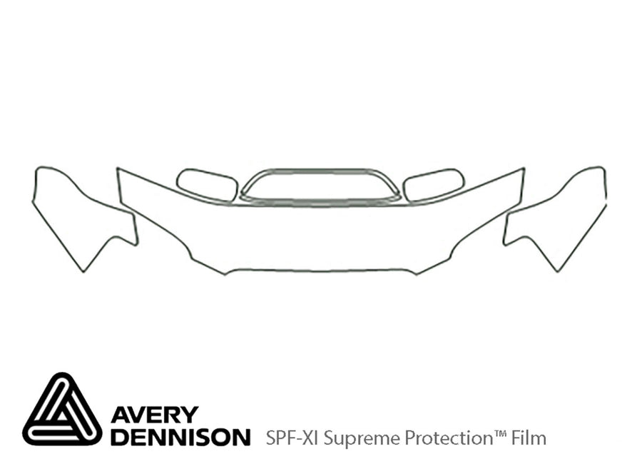 wrx Avery Dennison Clear Bra Hood Precut PPF Diagram