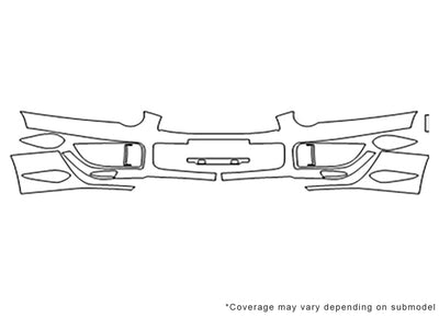 wrx 3M Clear Bra Bumper Precut PPF Diagram
