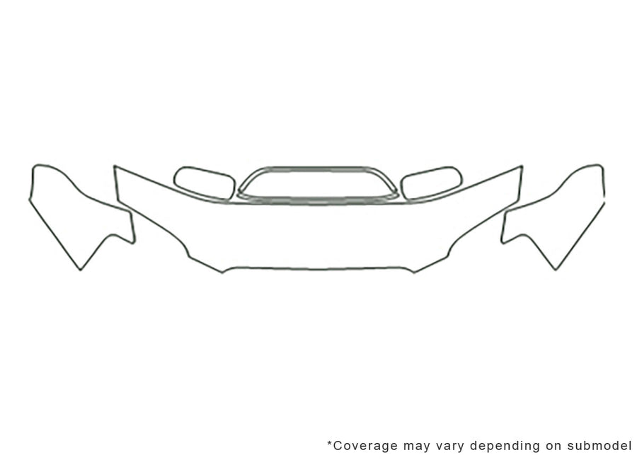 wrx 3M Clear Bra Hood Precut PPF Diagram