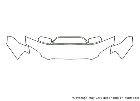 wrx Avery Dennison Clear Bra Hood Precut PPF Diagram