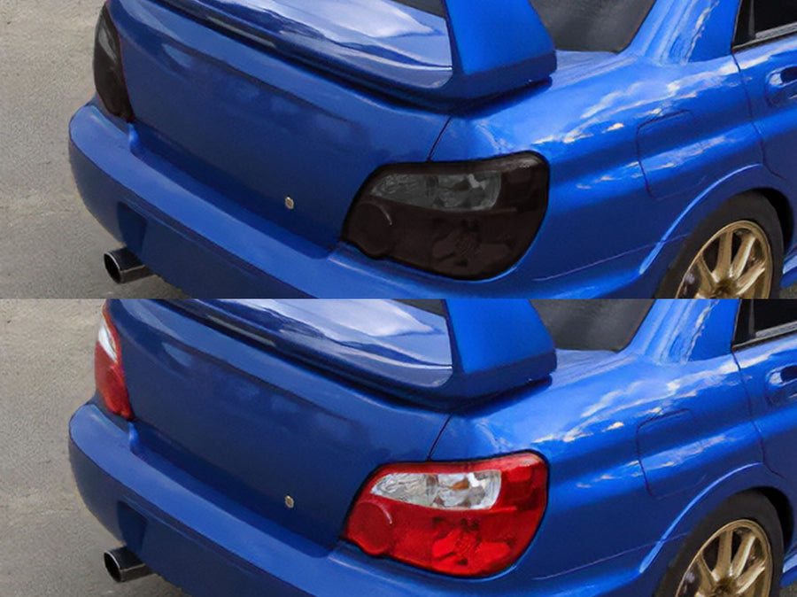 wrx (sedan) Before and After Smoked Taillights