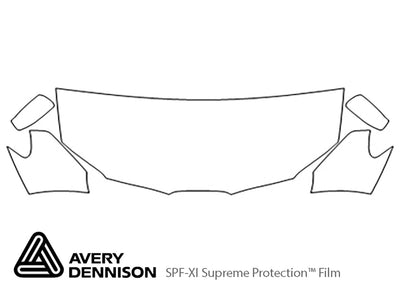 wrx Avery Dennison Clear Bra Hood Precut PPF Diagram