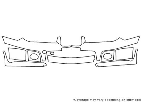wrx 3M Clear Bra Bumper Precut PPF Diagram
