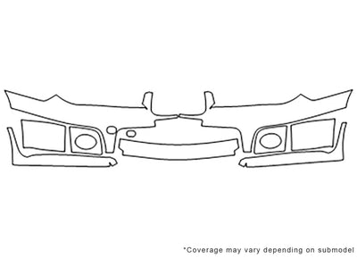 wrx Avery Dennison Clear Bra Bumper Precut PPF Diagram