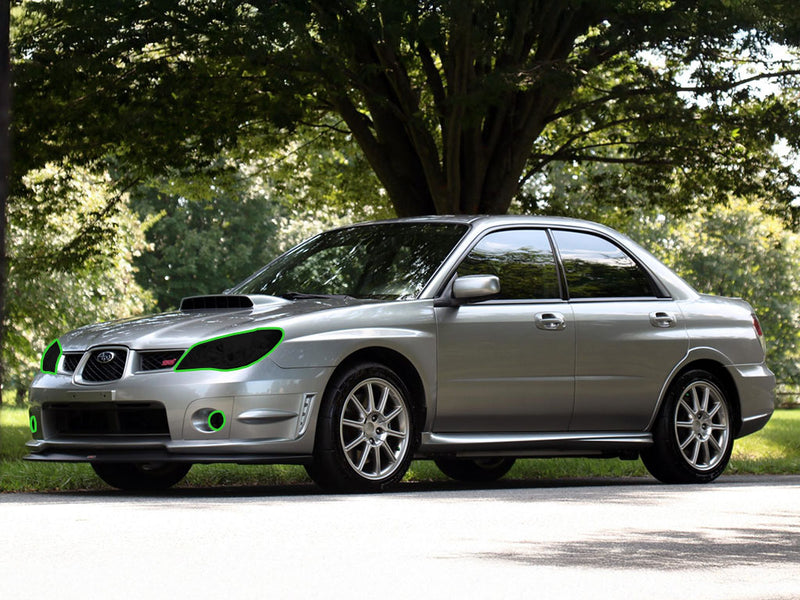 subaru wrx 2006-2007 Headlight Tint Location