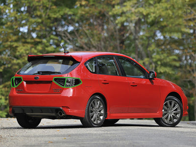 wrx (hatchback) Tail Light Tint Installation Points
