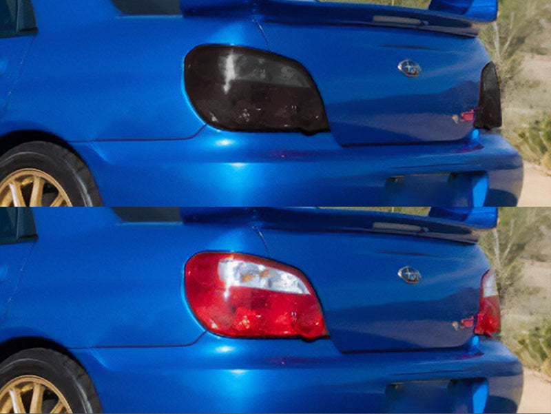 wrx (sti) Before and After Smoked Taillights