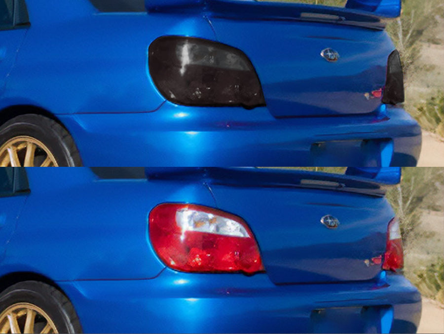wrx (sti) Before and After Smoked Taillights