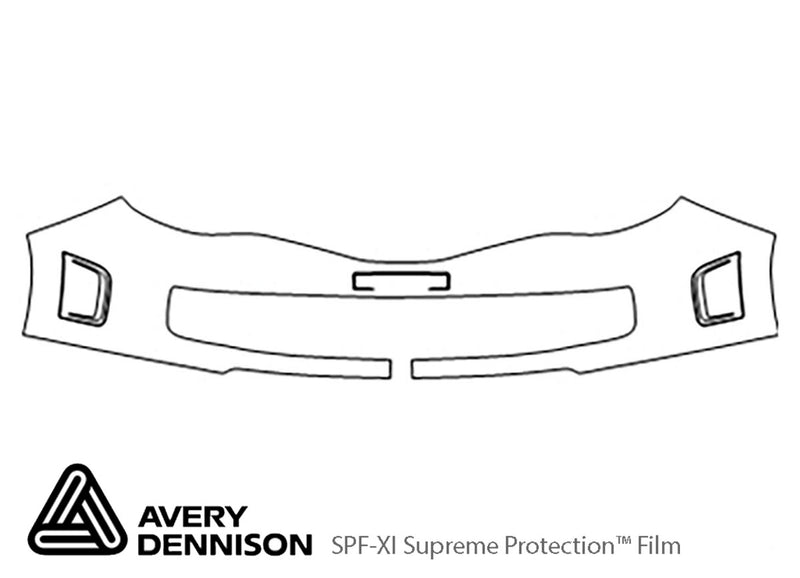 wrx Avery Dennison Clear Bra Bumper Precut PPF Diagram