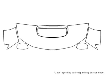 wrx 3M Clear Bra Hood Precut PPF Diagram