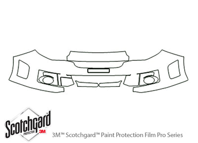 wrx 3M Clear Bra Bumper Precut PPF Diagram
