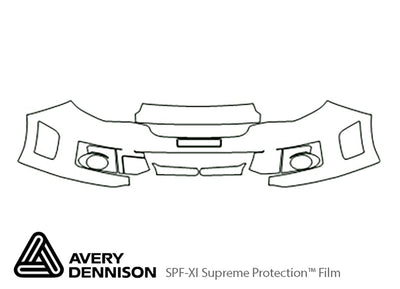 wrx Avery Dennison Clear Bra Bumper Precut PPF Diagram